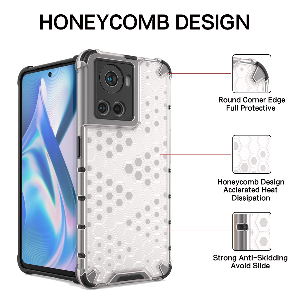 Ốp Điện Thoại Nhựa Cứng Trong Suốt Chống Sốc Họa Tiết Tổ Ong Cho HuaWei Honor Magic4 Magic3 Pro Plus