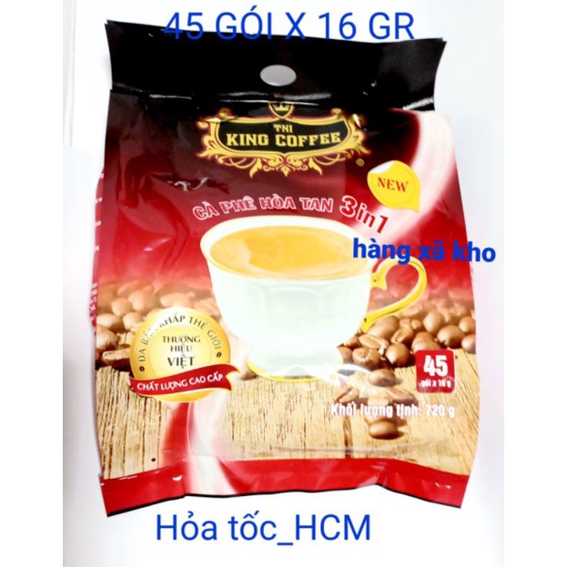 Set 90 gói king coffee, hòa tan 3in1 , gói 16 gr hsd: 8_2024