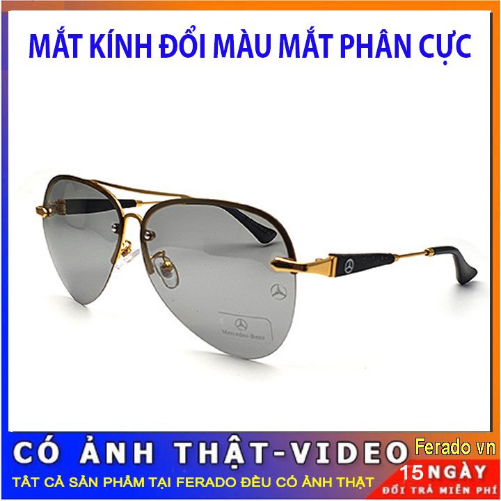 Mắt kính nam nữ đổi màu khi ra trời nắng chống UV phân cực 21