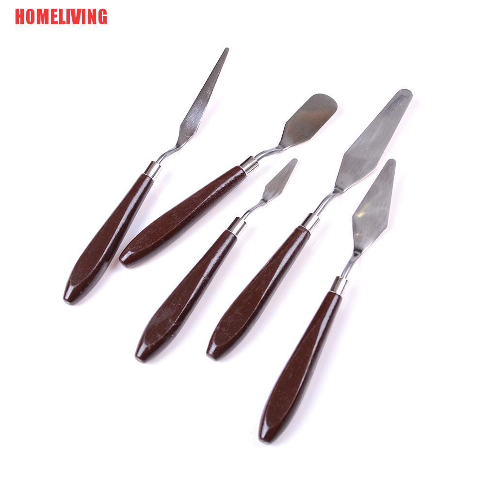 Bộ 5 Dao Trộn Màu Bằng Thép Không Gỉ Tiện Dụng