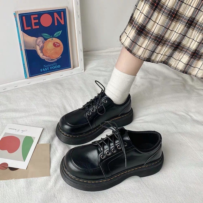 Giày oxford bệt da ulzzang order | BigBuy360 - bigbuy360.vn