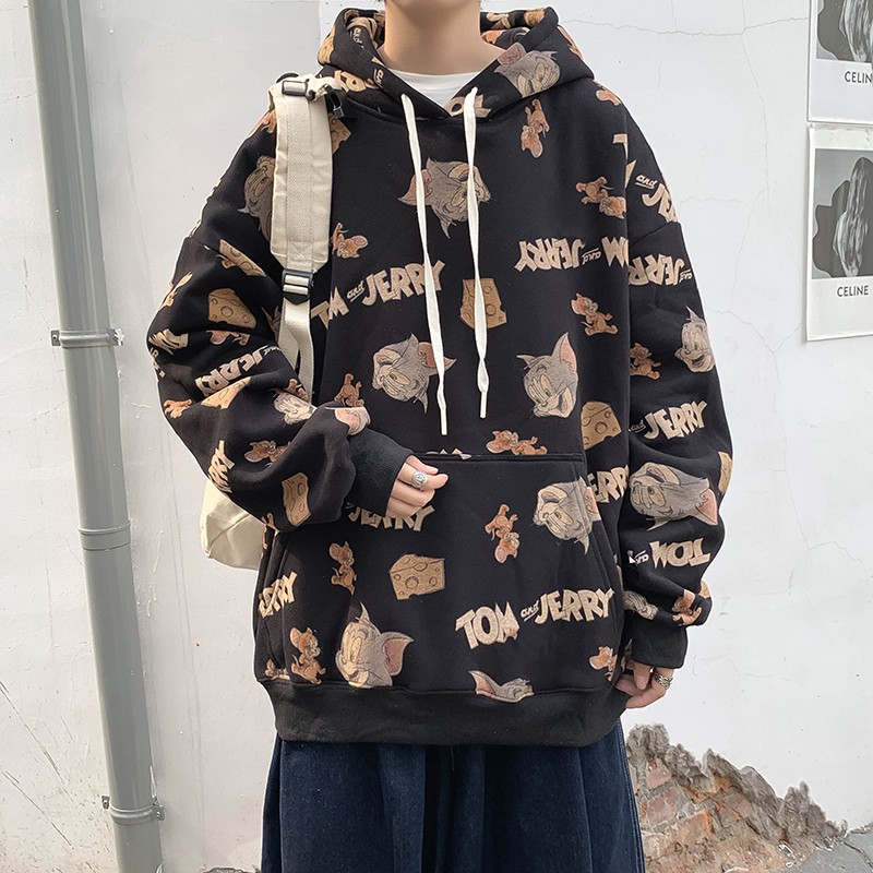 Áo hoodie nam nữ unisex họa tiết ulzzang phong cách Hàn Quốc
