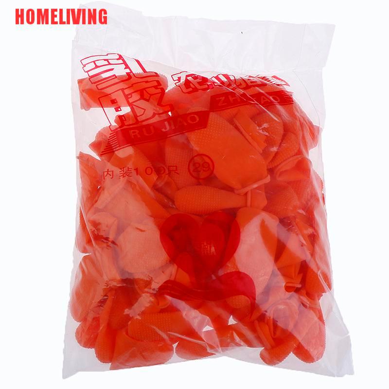 Bộ 100 Vỏ Bọc Ngón Tay Bằng Cao Su Latex Đa Năng Tiện Dụng