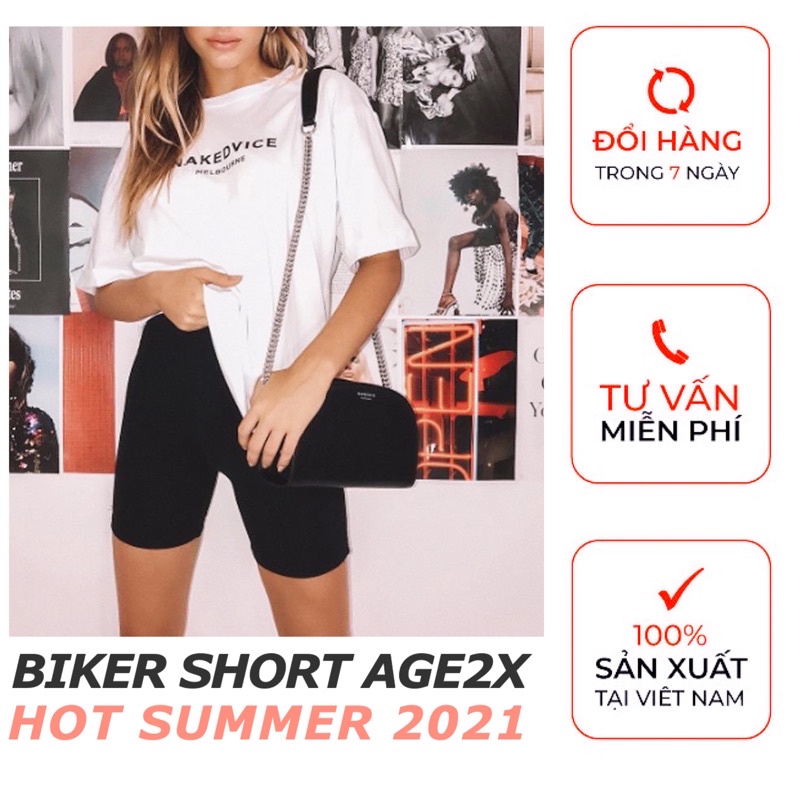 (CHÍNH  HÃNG )Quần biker AGE2X , quần legging lửng siêu Hot,có 2 túi xéo cực tiện dụng, Chất borib dầy, mát, co giãn tốt | BigBuy360 - bigbuy360.vn