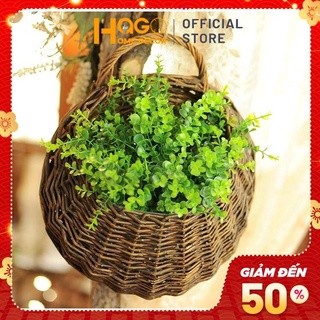 Cành lá kim tiền giả cao 33cm dùng làm điểm bình hoa trang trí nhà cửa, làm đạo cụ chụp ảnh