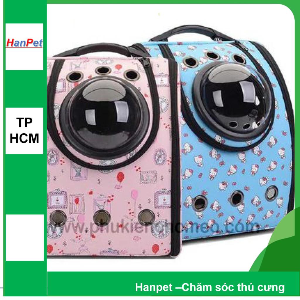 SP1366 - Balo phi hành gia bằng da khoá trên (hanpet 4711437)  balo vận chuyển chó, túi đeo đựng mèo dưới 5kg