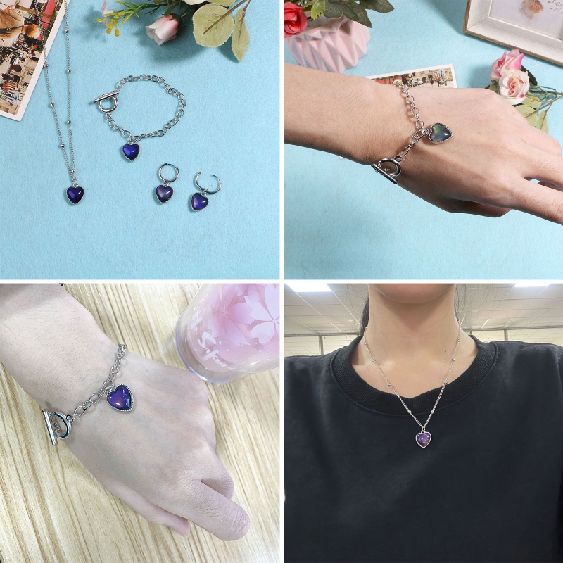 Dây Chuyền Mặt Trái Tim Thay Đổi Màu Sắc Theo Nhiệt Độ