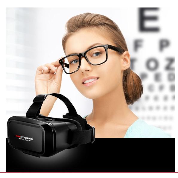Bán kính thực tế ảo, kính 3d vr box - Kính thực tế ảo thế hệ 2 VR KODENG cao cấp, chất lượng hình ảnh chân thực
