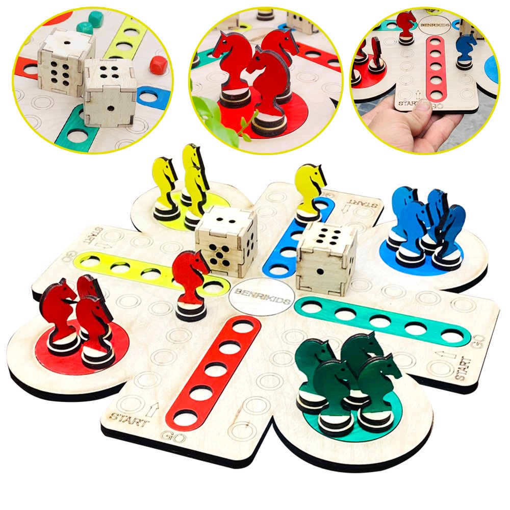 Đồ Chơi Board Game Cờ Cá Ngựa Ludo Bằng Gỗ Benrikids Giúp Gia Đình Có Phút Giây Giải Trí Vui Nhộn