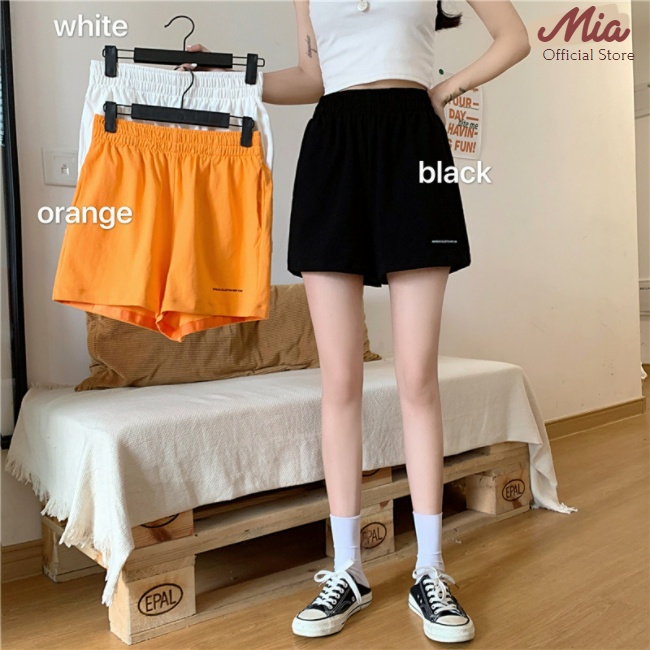 Quần short nữ, quần đùi nữ thêu vải đũi mát - Mia Store