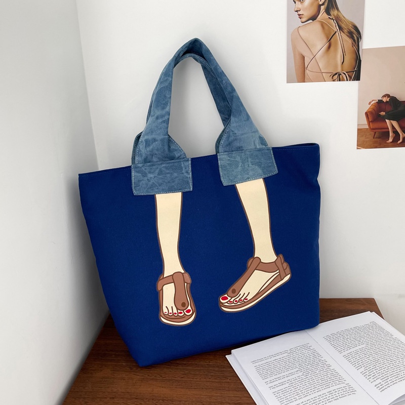 Túi Xách Denim Kích Thước Lớn Phong Cách Hàn Quốc Thời Trang Mới 2022 Cho Nữ