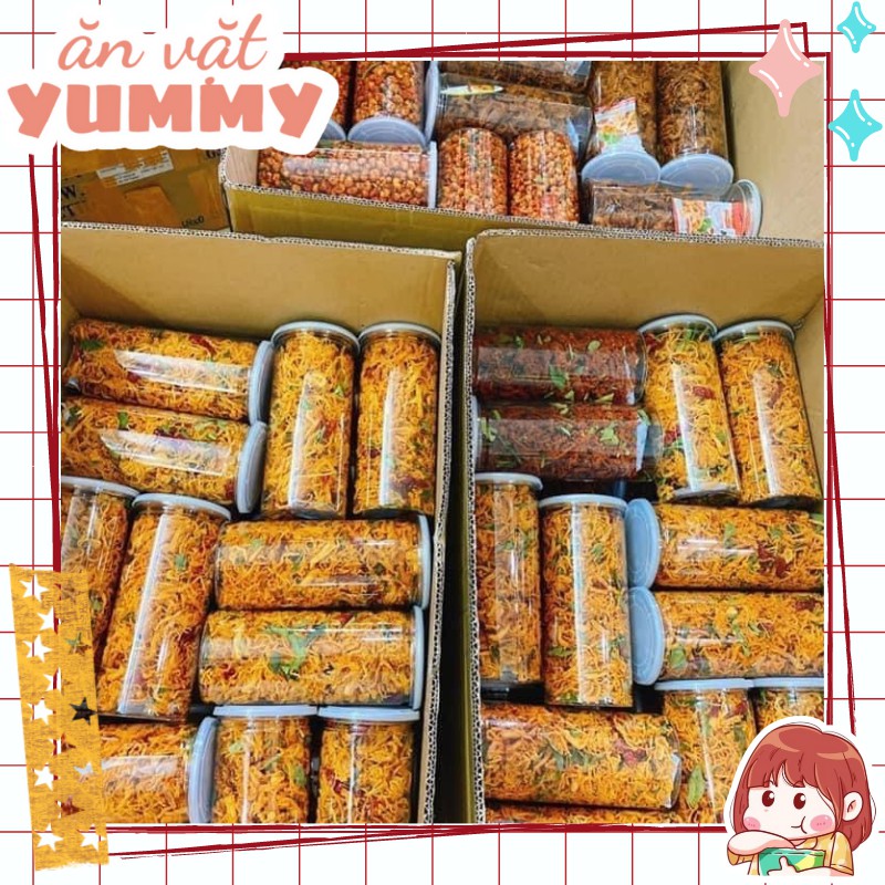 Khô Gà Lá Chanh 300gr Ăn Vặt Yummy - đồ ăn vặt lon pet vừa ngon vừa rẻ | BigBuy360 - bigbuy360.vn
