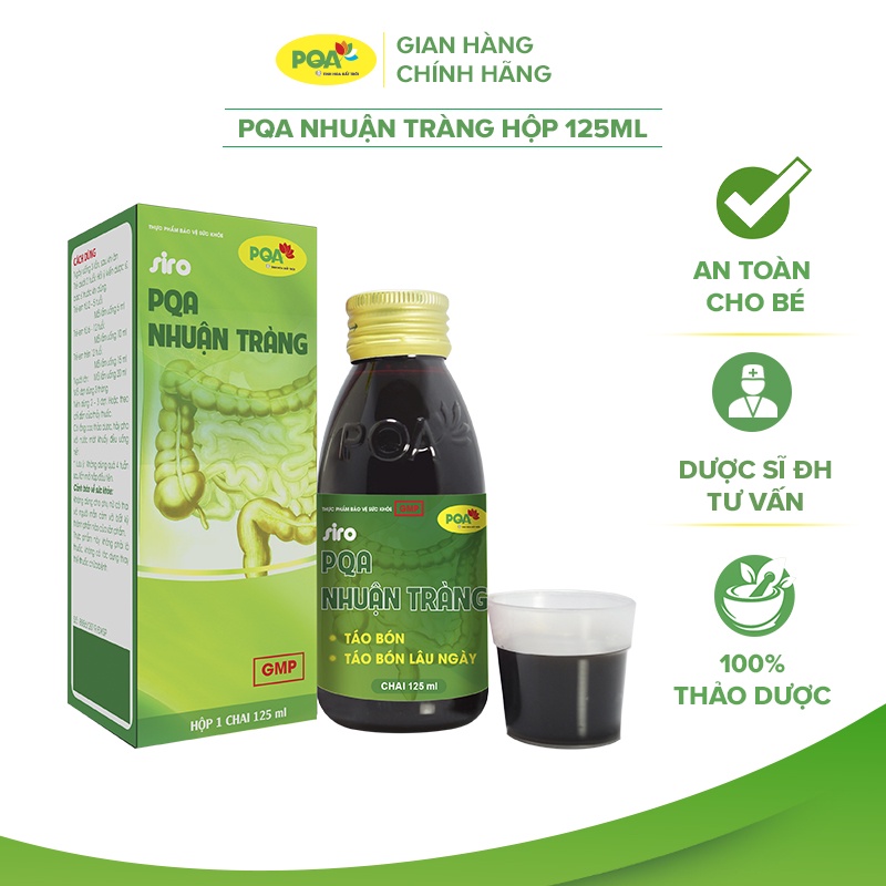 Nhuận Tràng PQA Thành Phần Từ Thiên Nhiên Giúp Giảm Táo Bón Dùng Cho Bé Bị Khó Tiêu Lâu Ngày Hộp 125ml