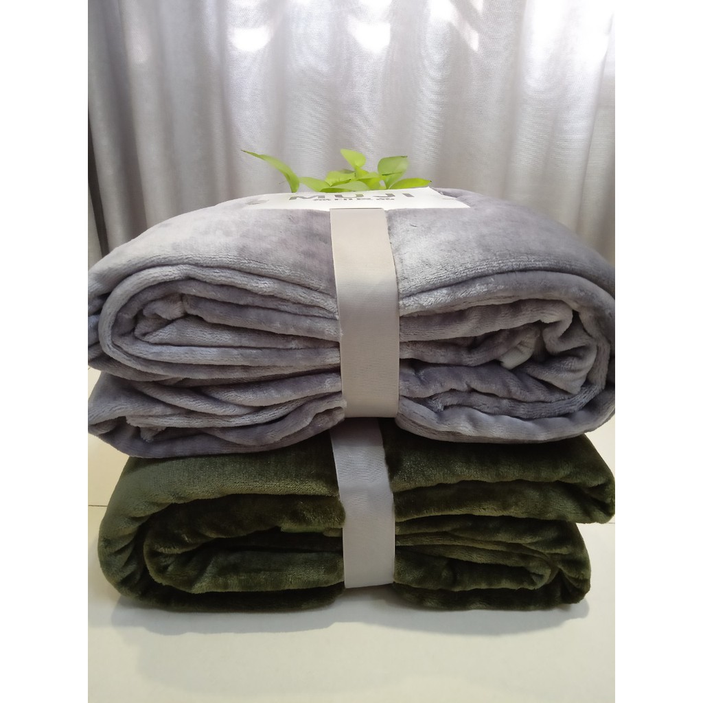 Chăn lông tuyết Muji BLANKET cao cấp hàng loại 1🍀 Êm mềm mịn mượt 1.8kg