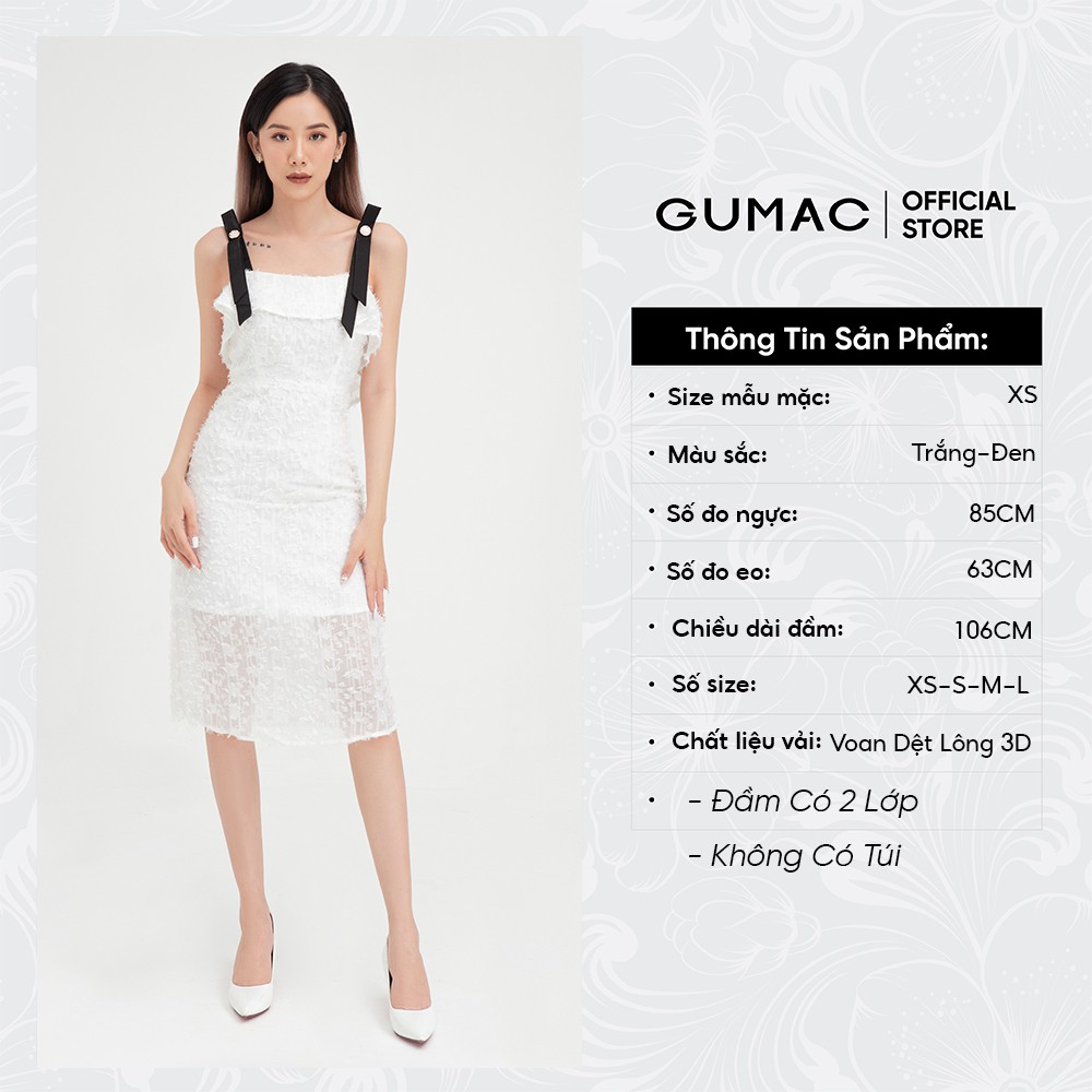 [Mã WABRGU55 giảm 12% đơn 99K] Đầm nữ 2 dây thời trang GUMAC DB404 | BigBuy360 - bigbuy360.vn