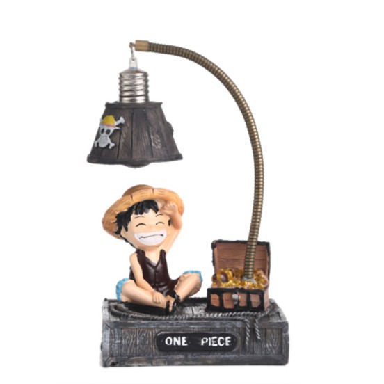 Đèn mô hình Luffy để bàn Onepiece ngộ nghĩnh dễ thương trang trí nhà cửa,góc học tập, bàn làm việc làm việc -Rap
