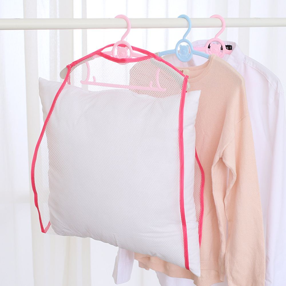 Móc túi lưới phơi quần áo gối có khung chống gió cố định đa năng