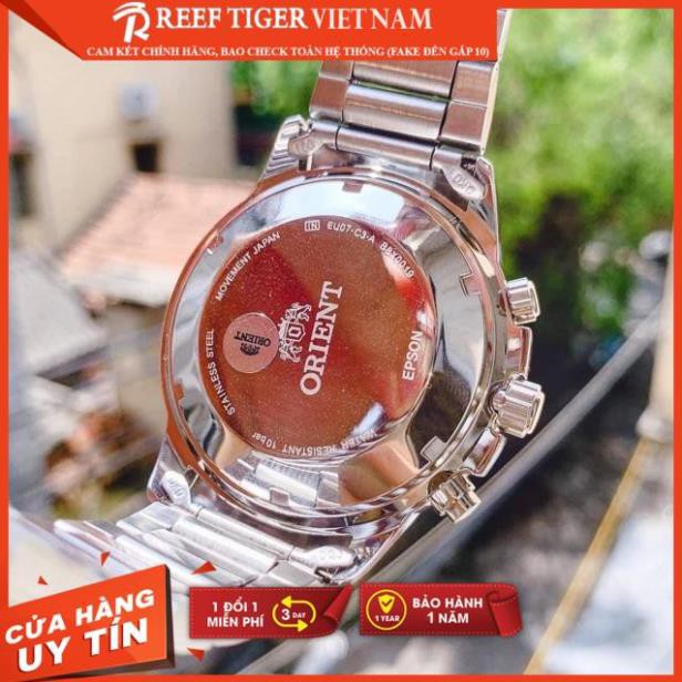 Đồng hồ nam Orient FEU07008DX máy cơ Automatic, kính mineral chịu lực, lịch vạn niên, lịch thứ-ngày, case 43mm