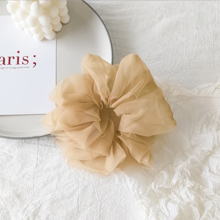 Sét 2 dây buộc tóc voan tinh tế vòng lớn Scrunchies dễ thương Song An Eco HD42 (Ngẫu nhiên)