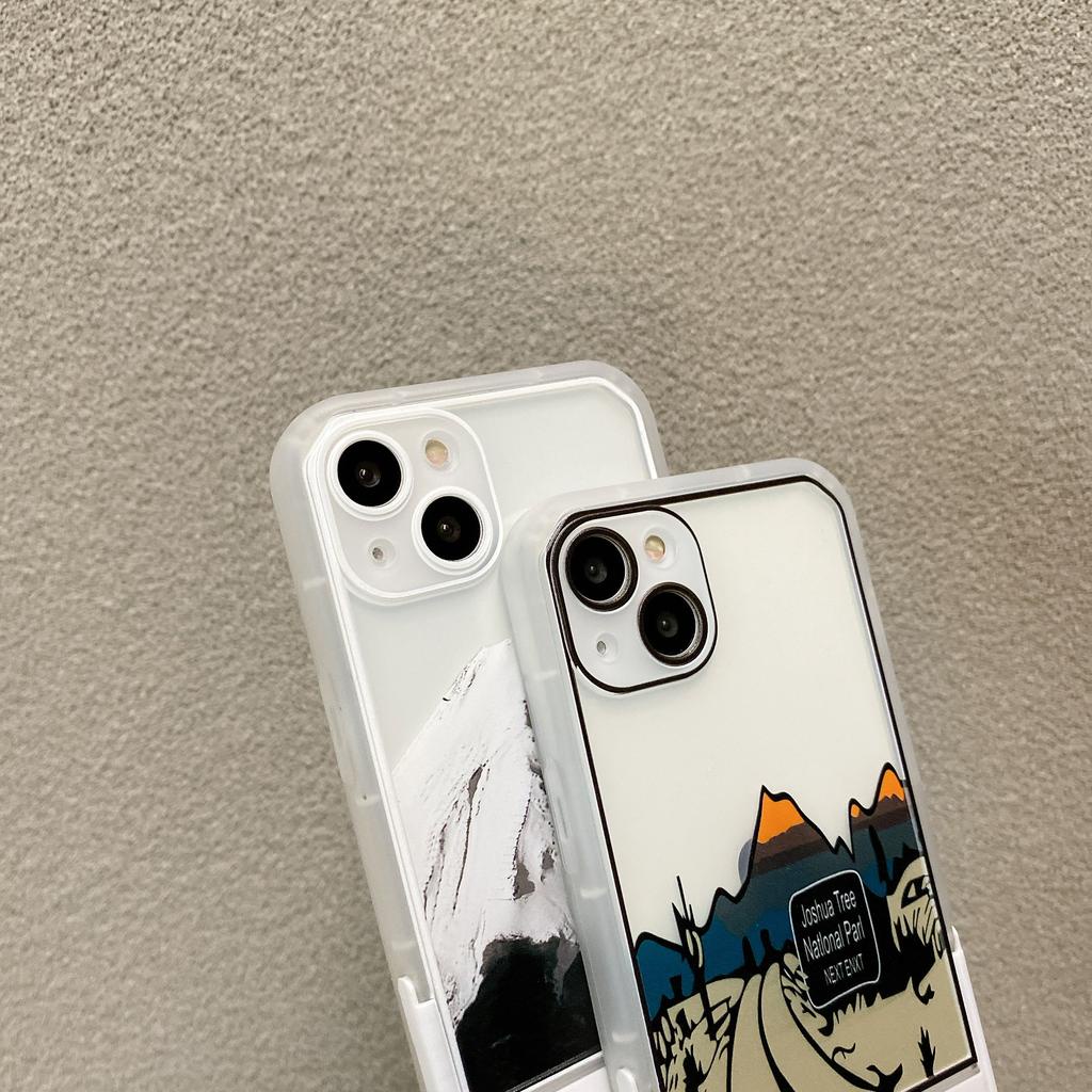 Ốp Điện Thoại Có Giá Đỡ Hình Bắc Âu Cho IPhone 13Promax 12 11 7plus X XR