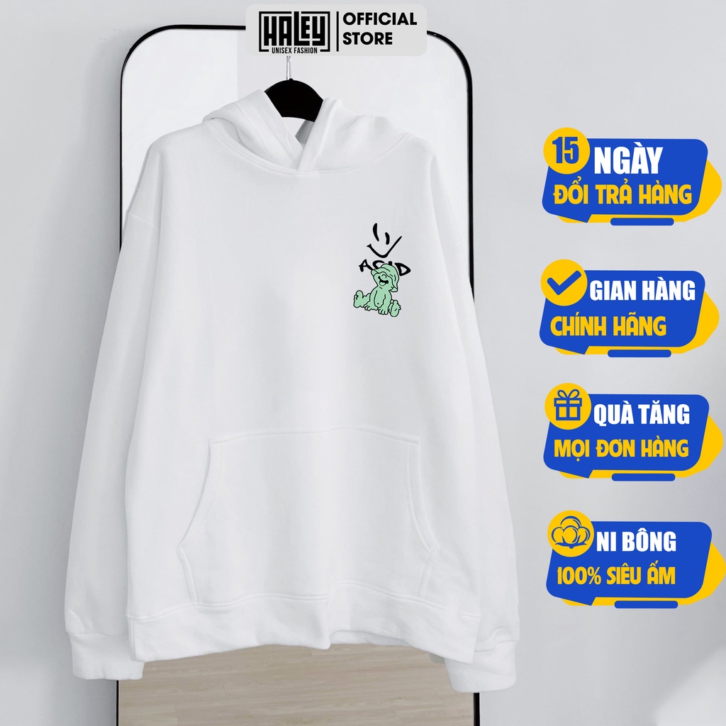 Áo hoodie nam nữ unisex nỉ bông HALEY Wellcome Houise Hàn Quốc mã HD206 Chất nỉ đẹp dày - Quà tặng ngẫu nhiên