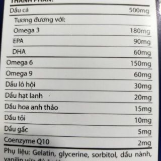BỔ MẮT OMEGA 3.6.9 lọ 60viên.