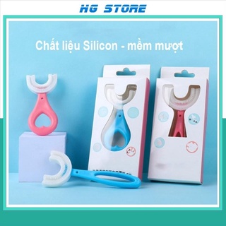 Bàn chải đánh răng cho bé chữ U (BQB). Kem đánh răng dạng bọt an toàn cho bé + Cốc đánh răng con vịt ngộ ngĩnh đáng yếu
