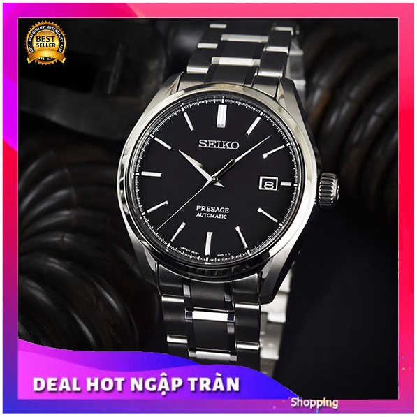 Đồng Hồ Seiko Nam Cơ Automatic Presage Automatic Sang Trọng Đen