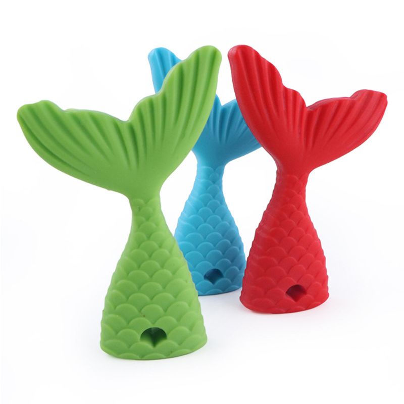 Đồ Chơi Ngậm Nướu Hình Đuôi Cá Bằng Silicone Không BPA Dành Cho Trẻ Em