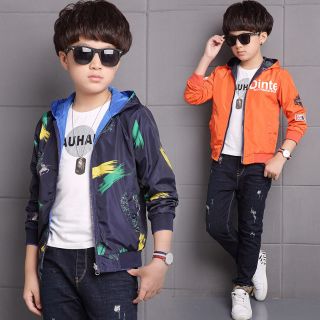 Áo khoác dù 2 mặt bé trai