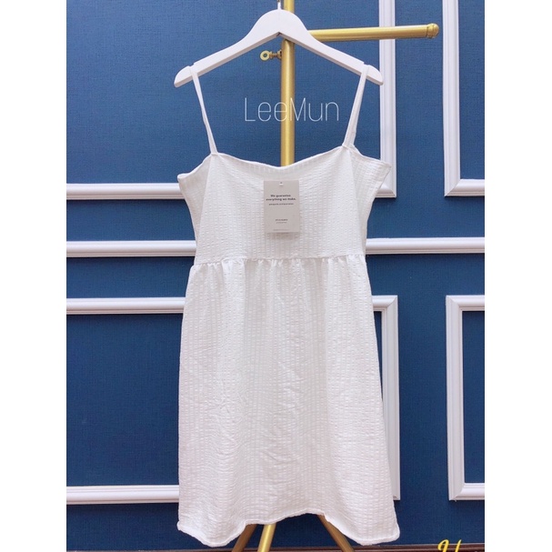 Đầm Trắng Nữ 2 Dây Đũi Nhăn Kèm Lót 🦋 Váy Maxi Nữ Dáng Ngắn 🦋 | BigBuy360 - bigbuy360.vn