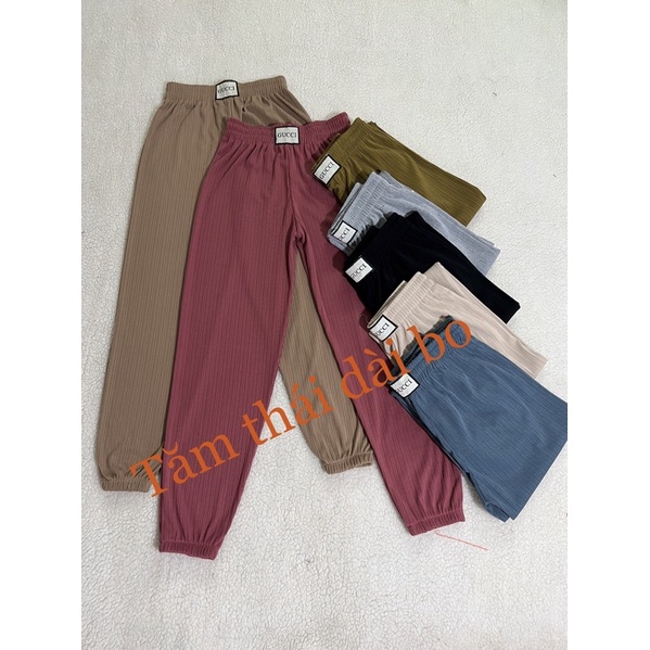 Quần jogger nữ Ulzzang lụa hàn siêu mát kiểu quần ống rộng nữ bo gấu cạp cao QO01