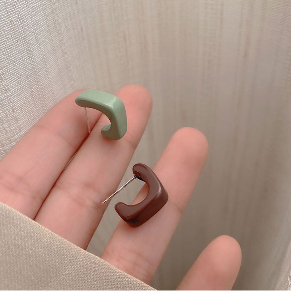 Bông Tai Acrylic Hình Vuông Màu Kẹo Xinh Xắn Thời Trang Hàn Quốc Cổ Điển Cho Nữ