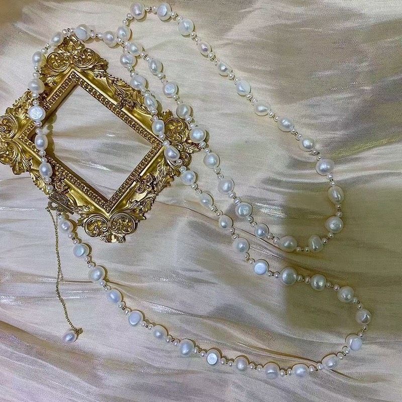 Chuỗi đeo ngọc trai nhân tạo 100cm cho nữ thời trang