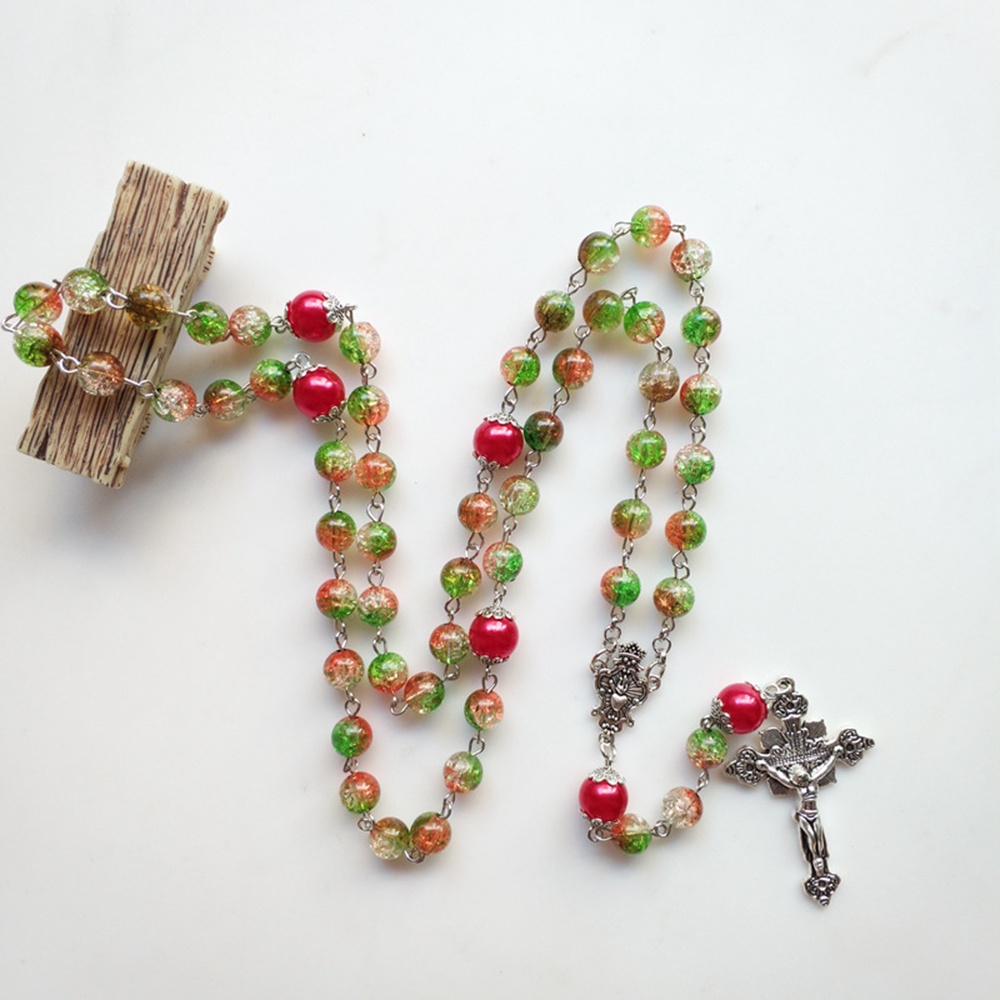 Vòng cổ Chuỗi Hạt Nhiều Màu Sắc Hình Thánh Giá
