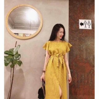 Váy Caro vàng cánh tiên