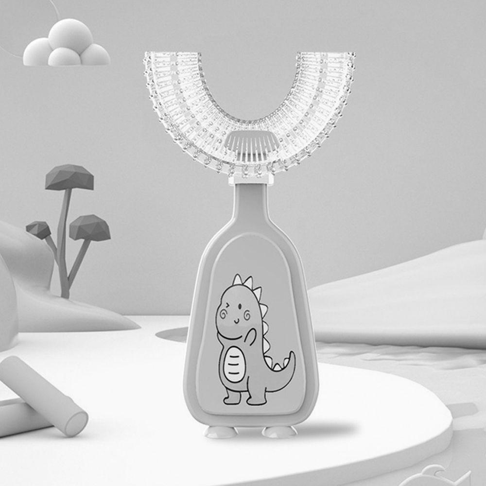 Bàn Chải Đánh Răng Cầm Tay Hình Chữ U Họa Tiết Hoạt Hình Lấp Lánh Cho Bé