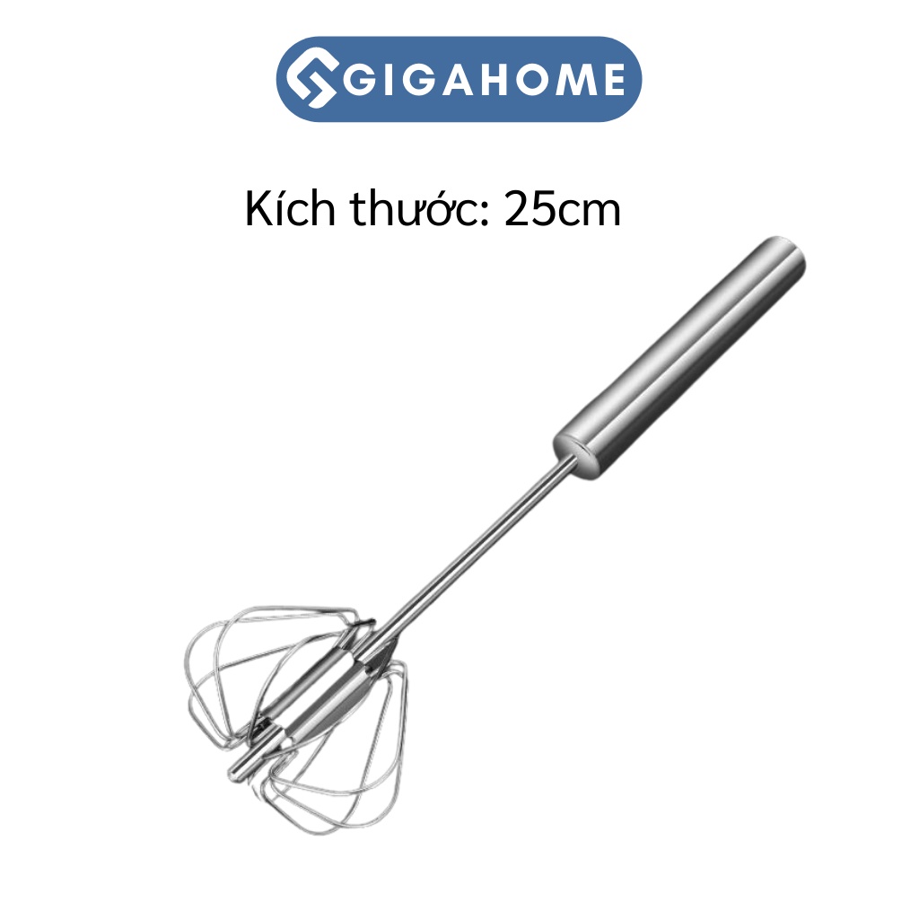Cây Phới Lồng Đánh Trứng Bán Tự Động Thông Minh Inox 304 GIGAHOME Có Trục Xoay 8209