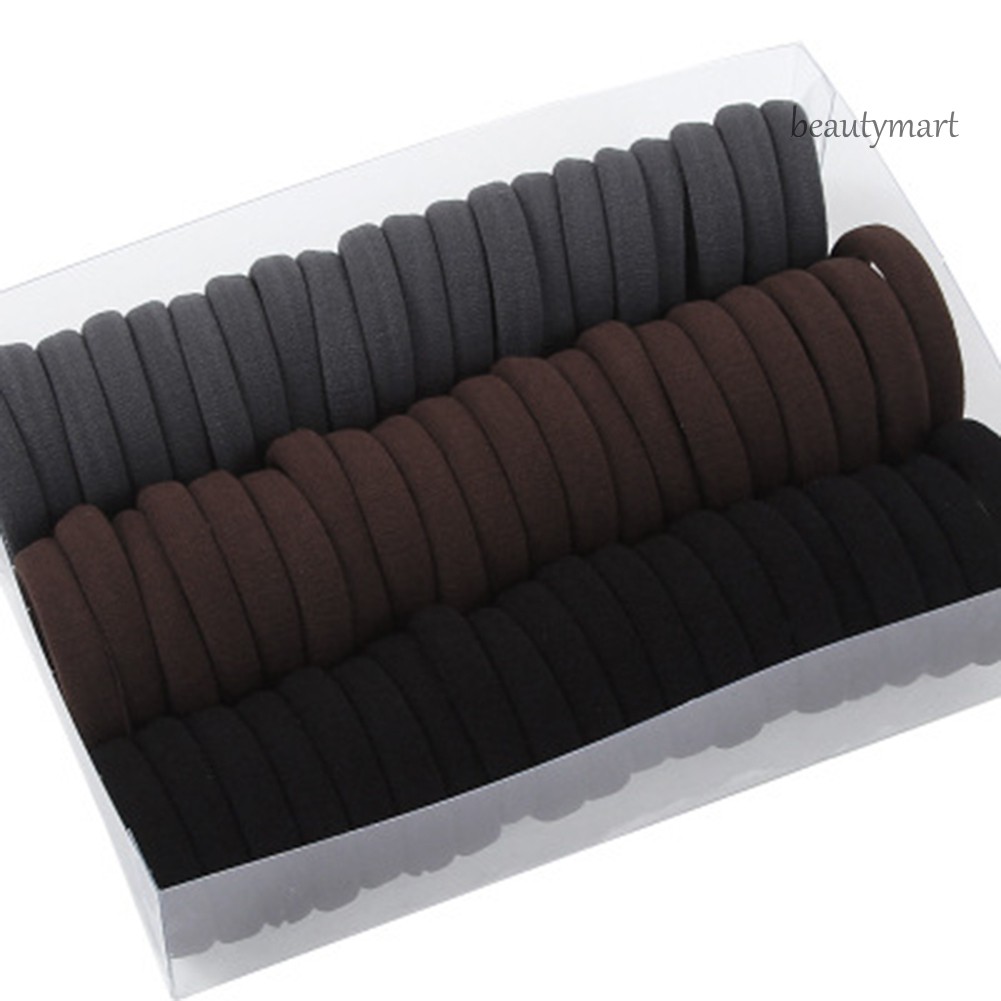 [Hàng mới về] Set 40 / 60 Dây Buộc Tóc Co Giãn Không Đường May Tiện Dụng