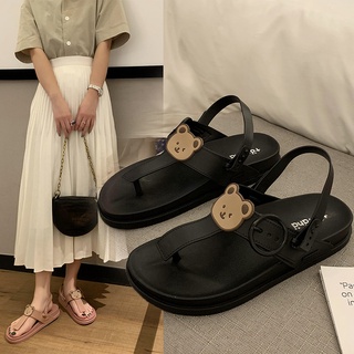 [2022 Mẫu Mới] Giày Sandals nữ có trang trí gấu😍TAWANA💥Dép cao su dẻo (D20-2025)