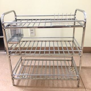 Kệ úp bát đĩa inox 3 tầng