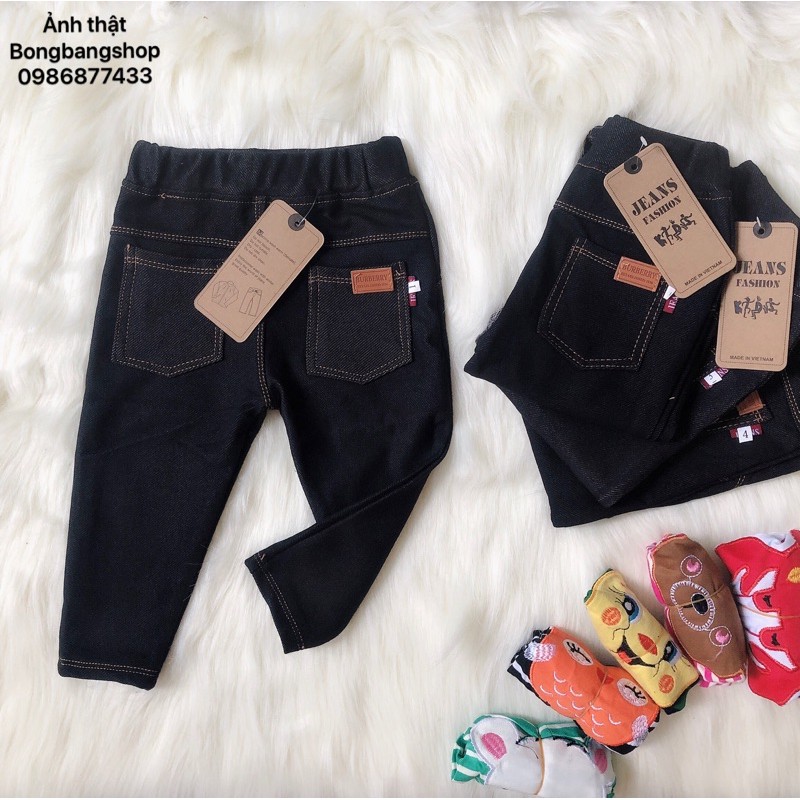 Quần Giả Bò Quần Giả Jean Cho Bé 7-18kg Đứng Form Cực Mềm