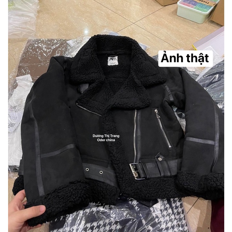 Áo khoác da lộn siêu ấm