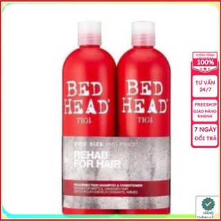 Cặp dầu gội xả đỏ Tigi Bed Head , Combo dầu gội xả phục hồi 3 cấp độ 750ml - LDstore