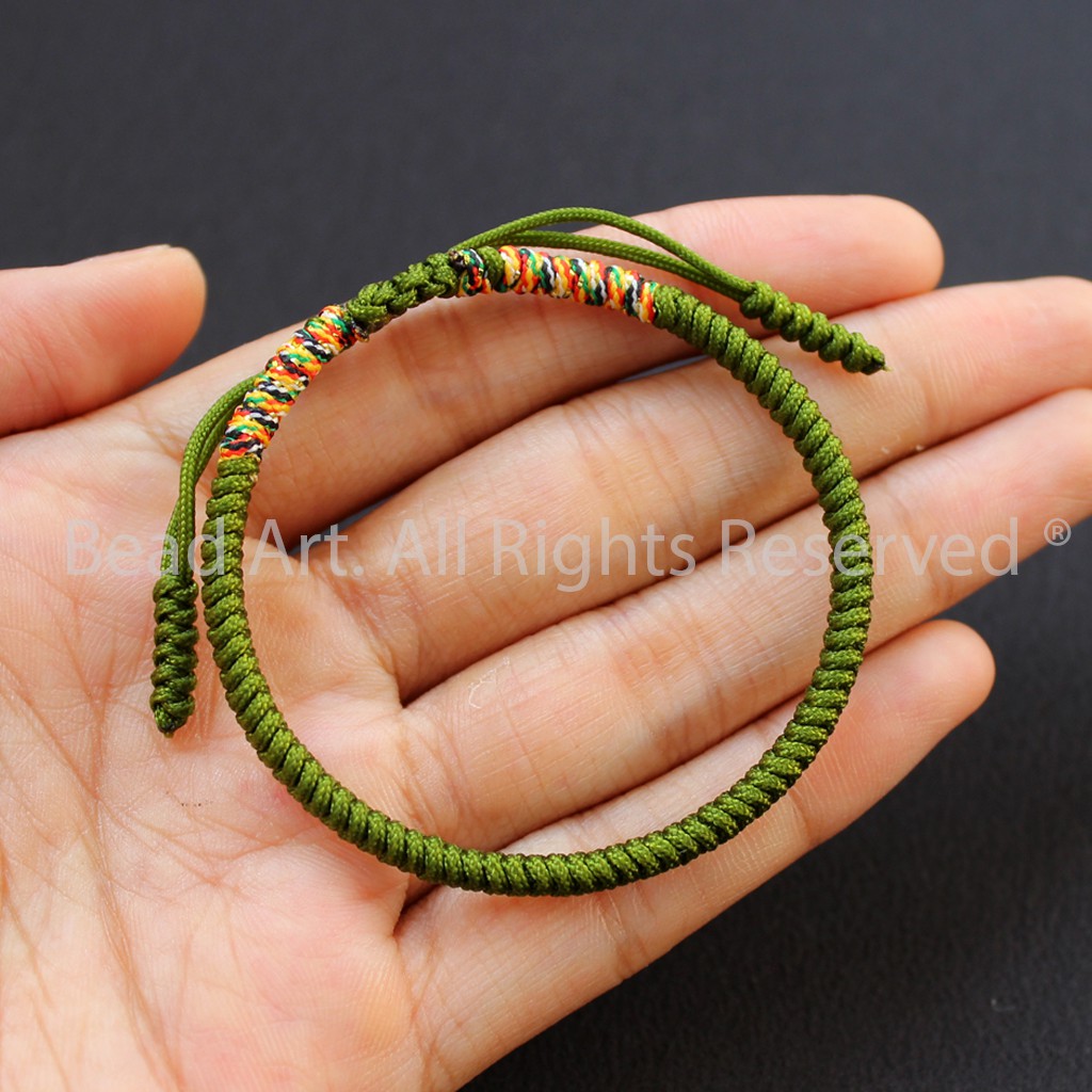 Vòng Tay Dây Ngũ Sắc Thắt Chỉ Màu Tibet Handmade , Vòng Tay Phong Thuỷ, Chuỗi Hạt S50 - Bead Art