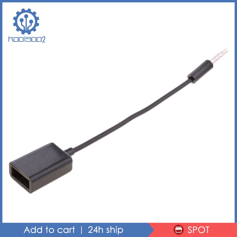 Dây Cáp Chuyển Đổi Âm Thanh AUX 3.5mm Sang USB 2.0 Cho Xe Hơi Koolsoo2