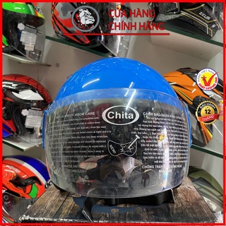 Mũ Bảo Hiểm Chita 3/4 Màu Xanh Duonge Doremon.(6-10 tuổi)