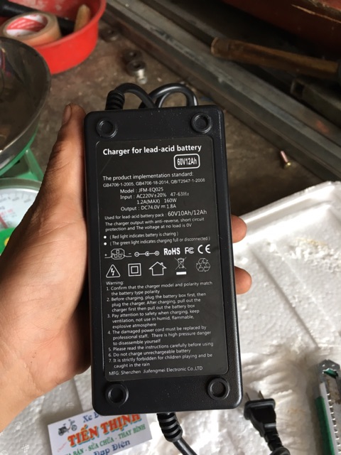Sạc 5 bình 60v 12Aah Chống Phù Bình