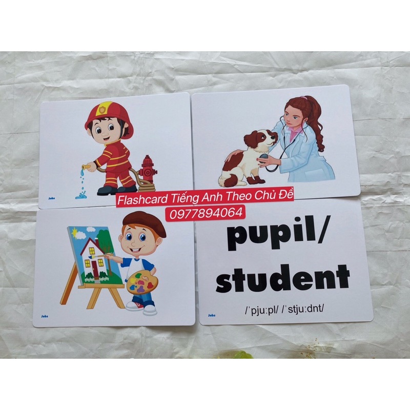 Flashcard 10 chủ đề cho các bé mầm non-Thẻ Tiếng Anh theo chủ đề