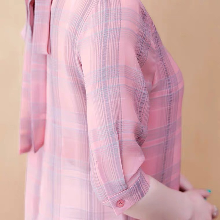Áo kẻ nơ lưng dễ thương